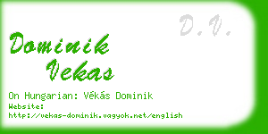 dominik vekas business card